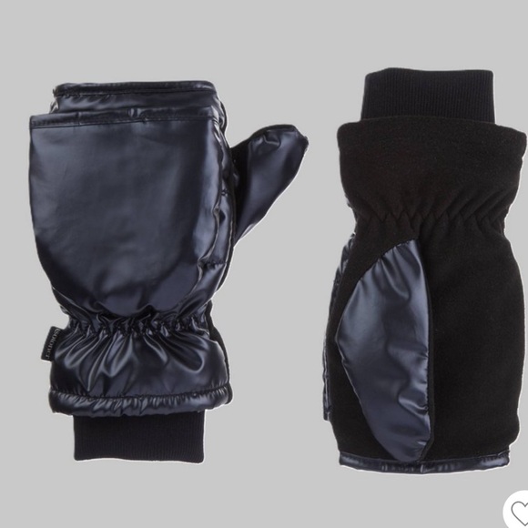 Barely Worn Isotoner Sleekheat Flip-Back Quilted Mittens Size L/XL - Picture 2 of 6